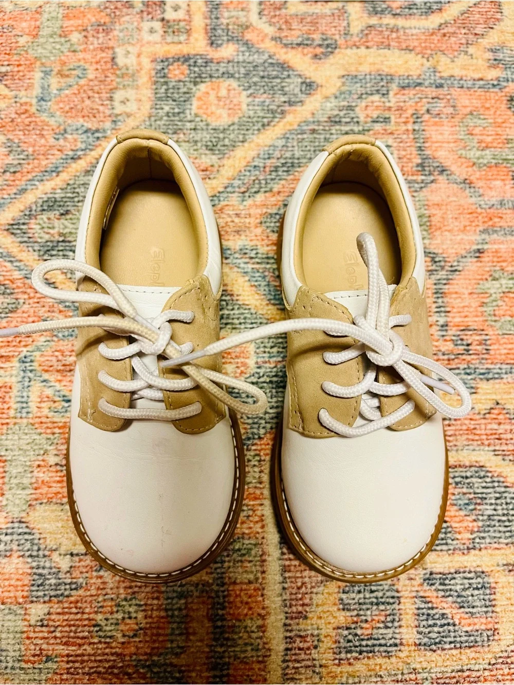 ELEPHANTITO Toddler Golfers | White & Ivory Leather